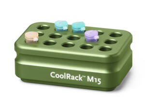 CoolRack M15 green - 15 x 1.5mL or 2mL microfuge tubes